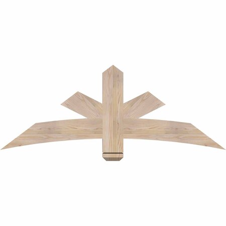 Ekena Millwork Alberta Smooth Timber Gable Bracket, Douglas Fir, 60"W x 22"H x 3 1/2"D x 5 1/2"F, 9/12 Pitch GBW060X22X0406ALB00SDF